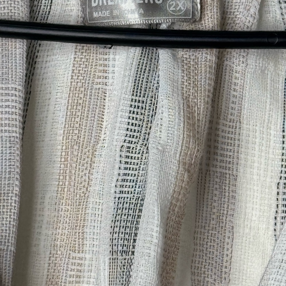 Neutral Striped Button-Down Blouse - image 7